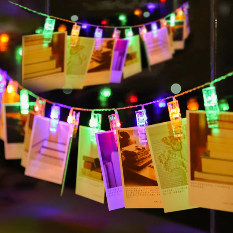 

USB Powered Photo Clip Lights Bedroom Wall Decorative String LED Lights for Hanging Paintings Pictures and Memos