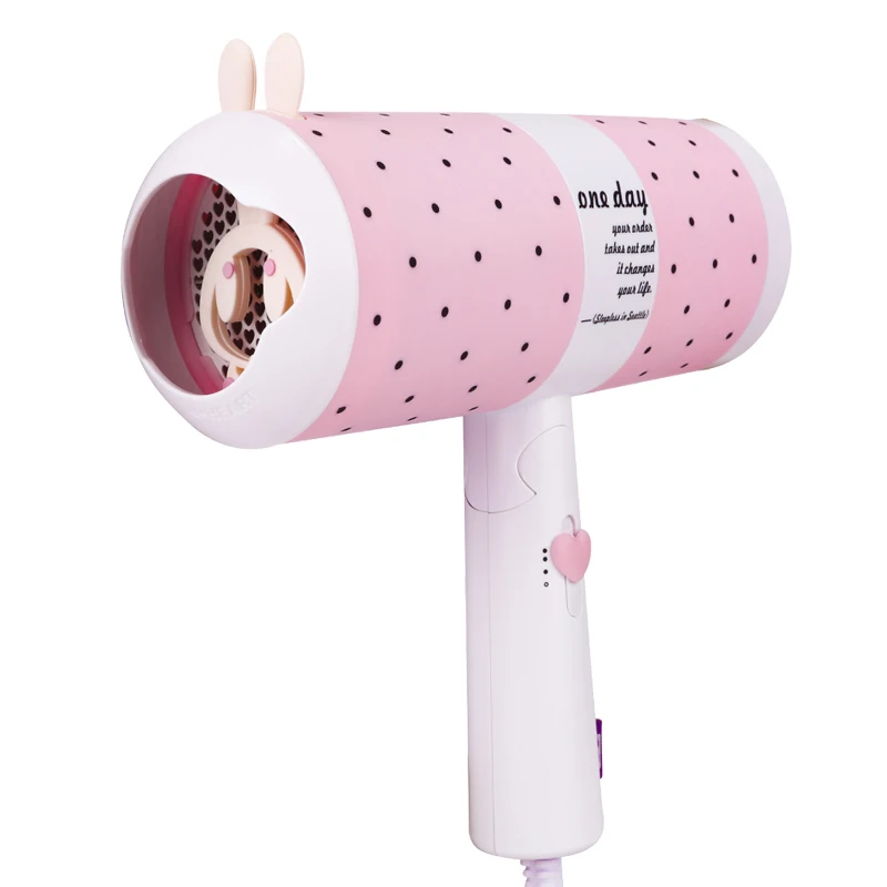 Lovely rabbit flower hair dryer Foldable Handle Anion hair dryer super