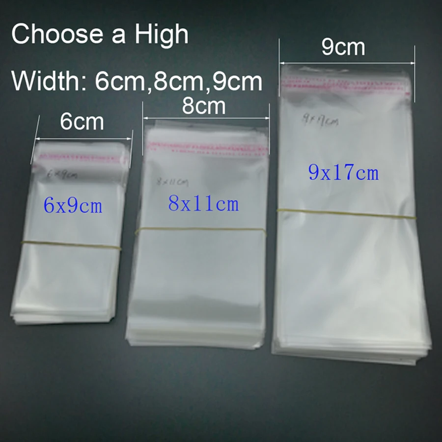 

Clear Self-adhesive Cello Cellophane Bag Self Sealing Small Plastic Bags for Candy Packing Resealable Cookie Packaging Bag Pouch