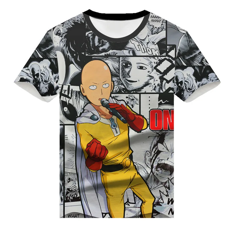 Cosroad Anime One Punch Man Saitama Genos Cosplay T shirt Men Women Short Sleeve Summer Tees Tops (10)