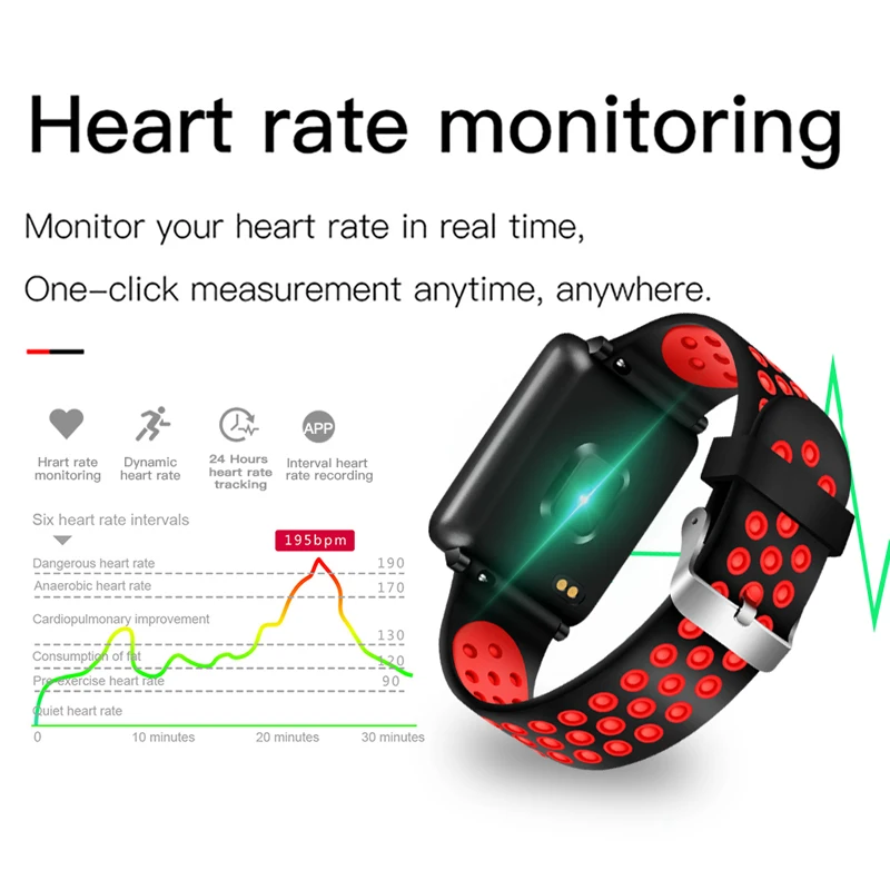  LIGE 2019 New Men Women Smart Sport Watch Fitness Tracker Pedometer Blood Pressure Heart Rate Blood - 33006803676
