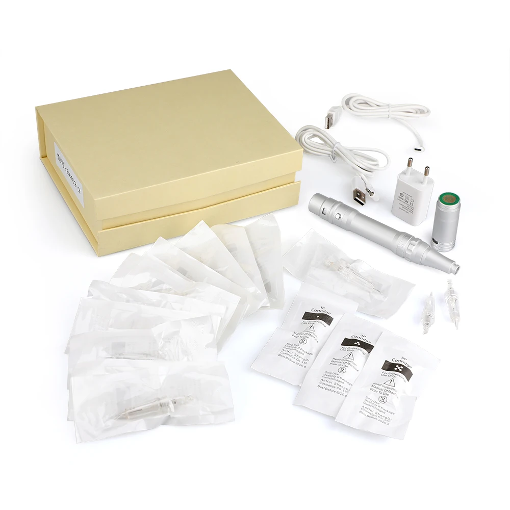 

SolongTattoo Permanent Makeup Machine Pen Eyebrow Lip Eyeline Rotary Machine 5w Motor with Needle Cartridges EM404-1