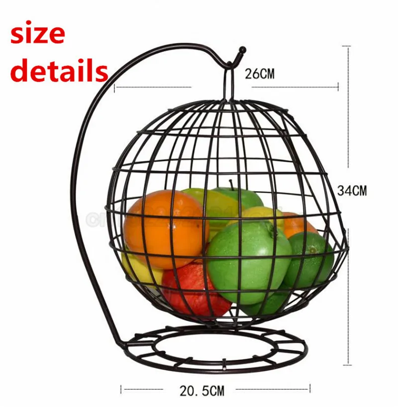 Бытовые качели форма фрукты плиты столешница металлическая корзина для фруктов черный креативный стиль лоток подставка корзина для хранения