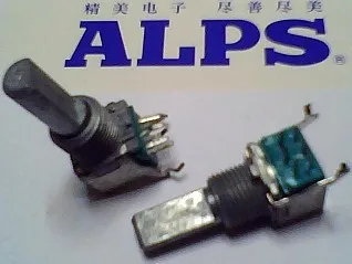 

2PCS/LOT ALPS Alps RK097 precision potentiometer B10kx2 shaft length 20MM