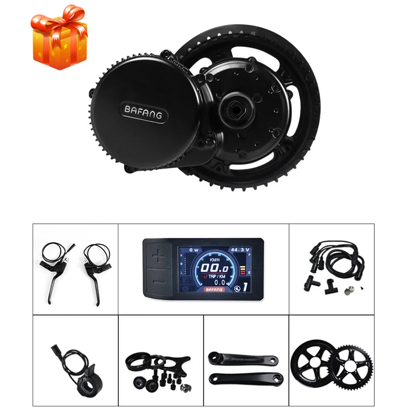 

BAFANG Mid Motor Kits BBS01B 48V 350W E-Bike Conversion Crank Drive Motor Kits With Display 8Fun BBS01B Electric Bicycle Parts