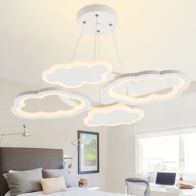Современная Минималистичная люстра в скандинавском стиле с облаками для детской комнаты, светодиодный светильник в виде мультяшного облака