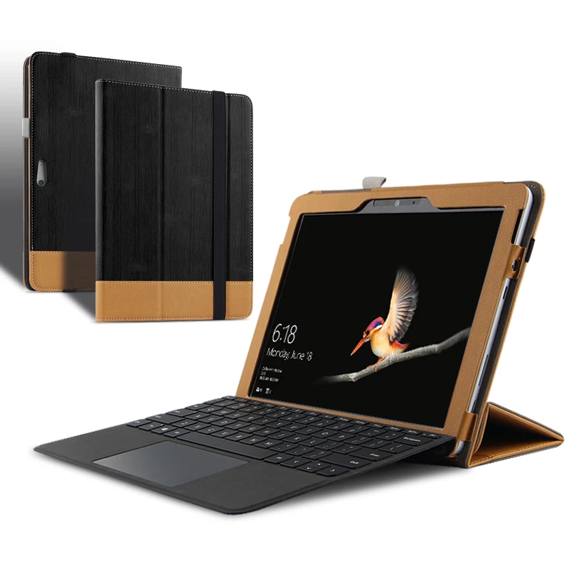 

Case For Microsoft Surface Go Case 10.1'' Tablet Ultra Slim Canvas Folio Stand PU Leather Cover ( not include keyboard )