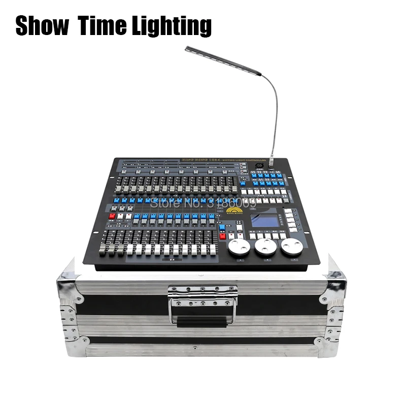 

Hot sale DMX 512 Controller with flycase 1024 channel Stage light DMX Master console flight box control led par beam moving head