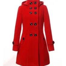 Двубортное пальто прямого кроя зимние пальто с длинными рукавами, шерстяные пальто из смешанной шерсти