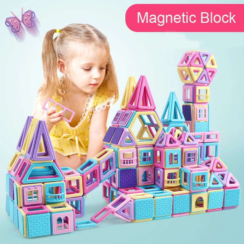 Магнитный конструктор магнитные строительные и строительные игрушки магниты магнитные блоки Развивающие игрушки для девочек и мальчиков Игрушки Подарки