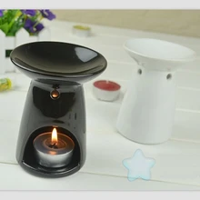 Диаметр 8*10 см модная черная/белая керамическая горелка с ароматическим маслом простой ароматизатор контейнер с подсвечником DC821