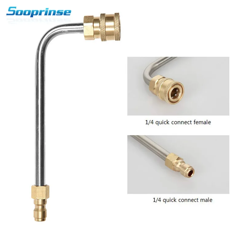 

Sooprinse Pressure Washer Wand Extensions Replacement Lance,Gutter Cleaner Attachment For Wand 1/4" Quick Connect Stainles Steel