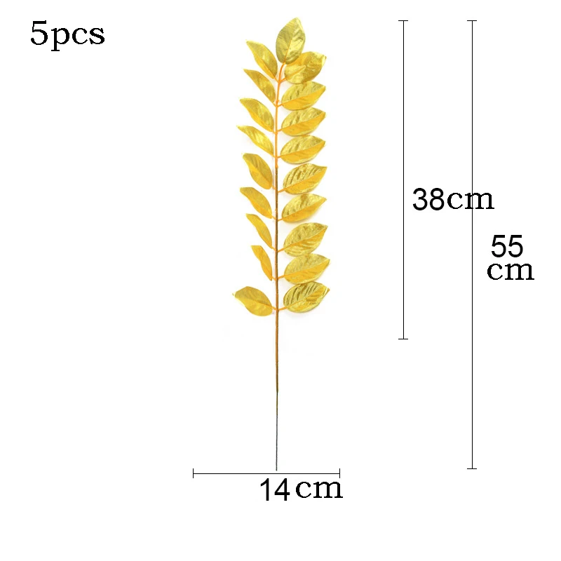 5 шт. искусственный Золотой тканевый лист черепахи сзади разбросанный хвост лист свадебное украшение для дома Рождество День рождения Пальмовые Листья
