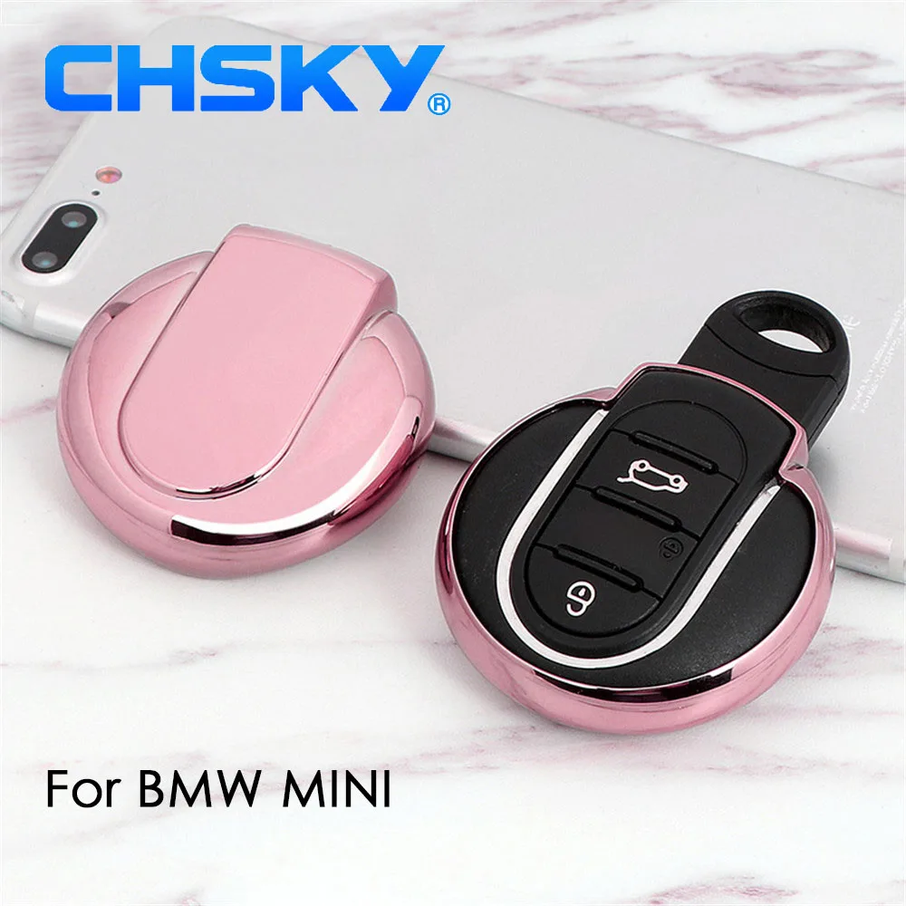 

CHSKY Car Styling TPU Car Key Case Shell For BMW MINI Cooper S R50 R53 F54 F55 F56 Car key Cover Case Car Styling Accessories