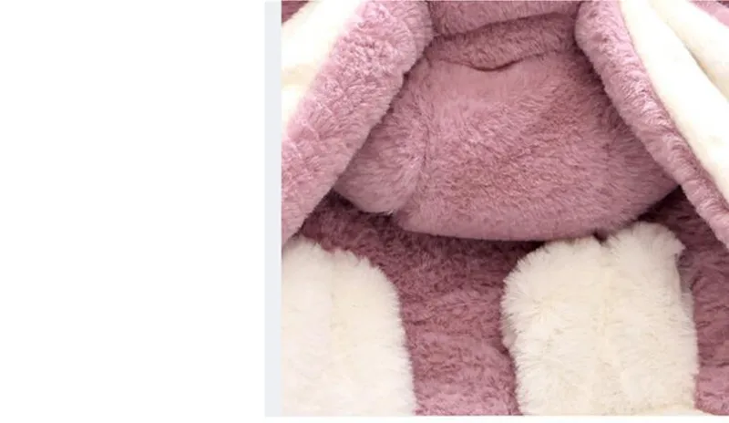 COOTELILI Faux Fur Winter Jacket For Girls Hooded Thick Warm Infant Overcoat Winter Clothes For Girls Children's Parkas (7)