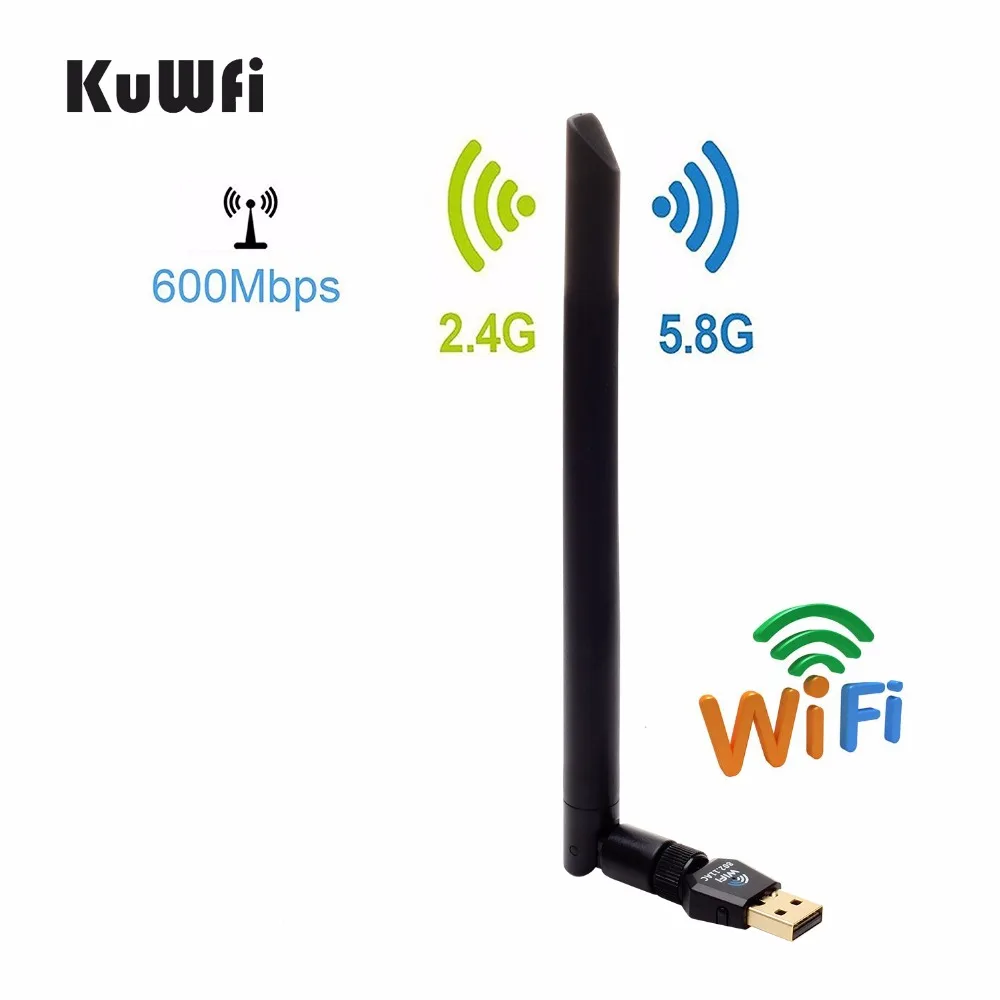

KF600 600Mbps AC Wireless Wifi Adapter USB WiFi Dual Band 2.4GHz 5GHz Wireless USB Network Card Adapter Wi-fi 802.11b/n/g/ac