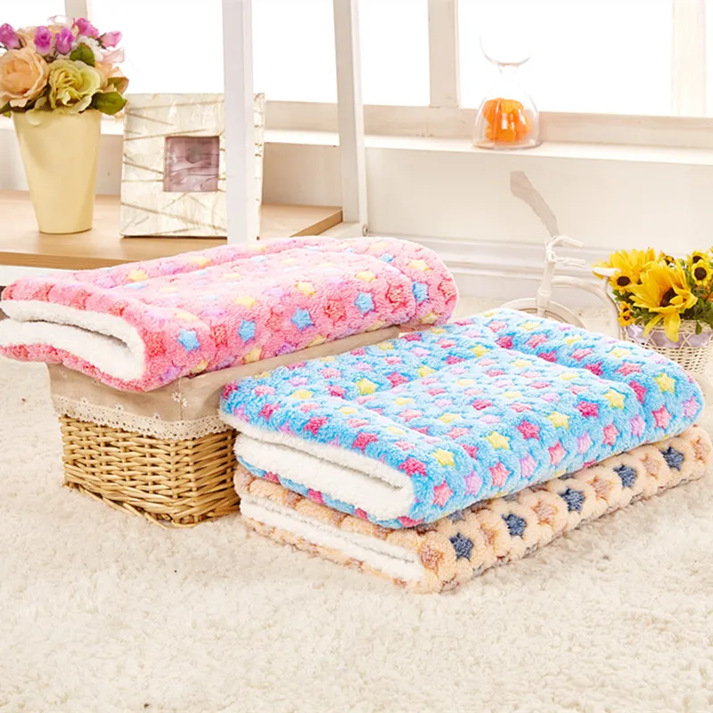 

Dog Mat Fashion Print Coral Fleece Soft Dogs Blanket Winter Warm Pet Beds Puppy Bed Pad Dog House Outdoor Products ATY-006
