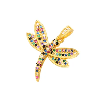 

ZHUKOU 21x25mm fashion Crystal Butterfly Pendant for Necklace Earrings Jewelry Accessories model:VD429