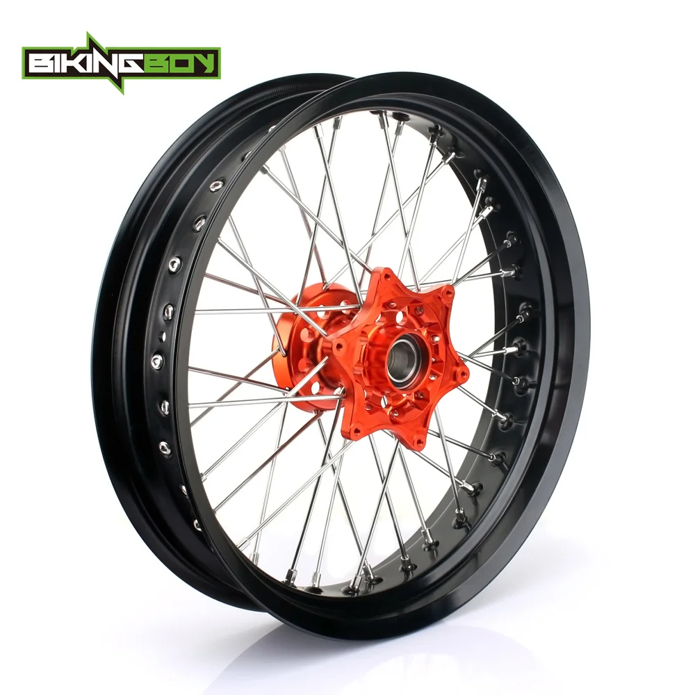 BIKINGBOY 1" x 3,5" 1" x 4,5" Supermoto передние задние колеса диски комплекты для KTM 125-540 все модели SX SXS XC XCW EXC EXCF 03-14