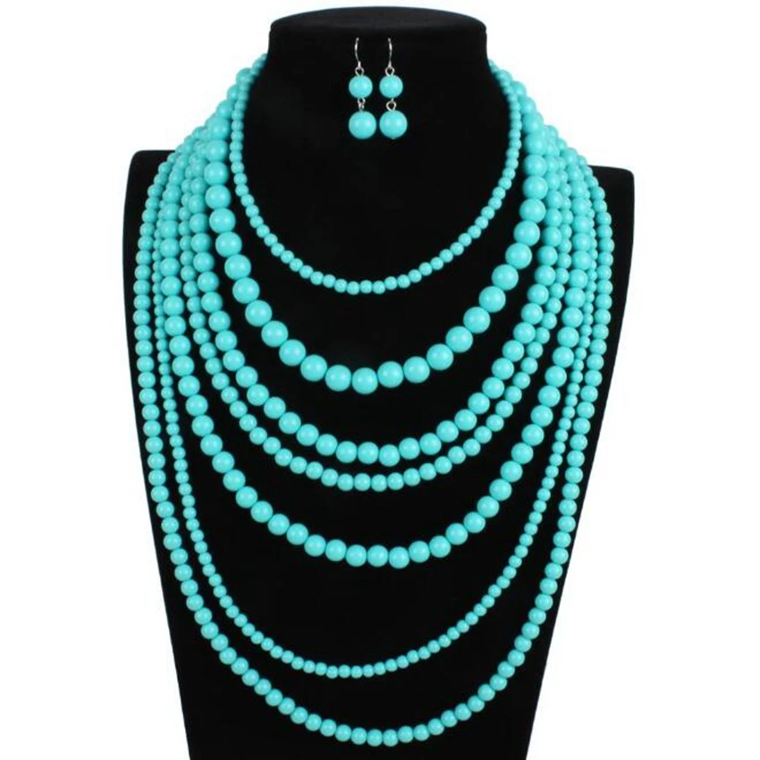 statement necklace earrings set (5)