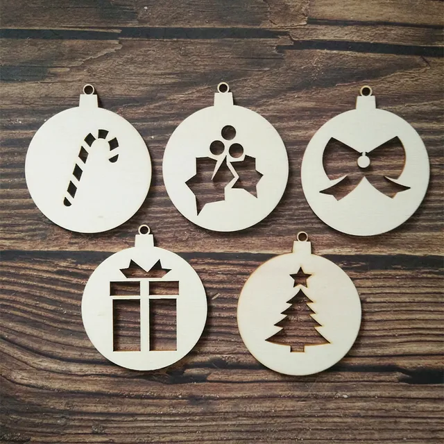 10pcs laser cut wooden christmas baubles shape gift tags diy craft christmas tree decoration embellishment wood - Wooden Christmas Tree Decorations 10pcs laser cut wooden christmas baubles shape gift tags diy craft christmas tree decoration embellishment wood - Wooden Christmas Tree Decorations