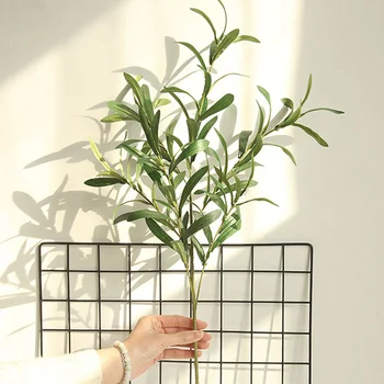 

Artificial Palm Fern Turtle Leaves Plastic Fake Plant Leaf Wedding Decor Bouquet