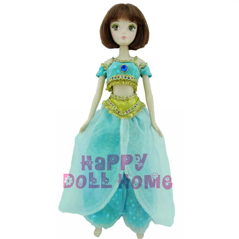 2in1 Limited Edition Gorgeous Exotic Aladdin Outfit Princess Jasmine Fairy Tale Clothes Fit For 11 11.5 Kurhn Doll Toy original aladdin and the magic lamp action figures toy aladdin jasmine princess model doll