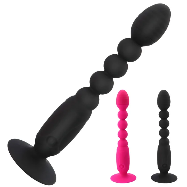 Larga cuentas anales. vibrador Anal masaje de próstata enchufe trasero de juguetes sexuales de trasero silicona para los hombres y las mujeres la masturbación sexo productos 4ff30a Larga cuentas anales. vibrador Anal masaje de próstata enchufe trasero de juguetes sexuales de trasero silicona para los hombres y las mujeres la masturbación sexo productos 4ff30a