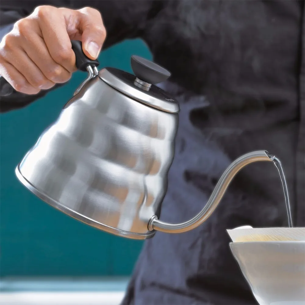 Realand 1,2/1,0 л Премиум нержавеющая сталь залить чай/кофе чайник Гусенек капельного горшок чайник с длинными узкий носик