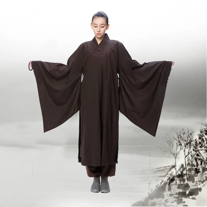 

meditation zen shaolin hanfu chinese traditional clothings for monk costume buddhist clothing monk robe taoism tibetan clothes