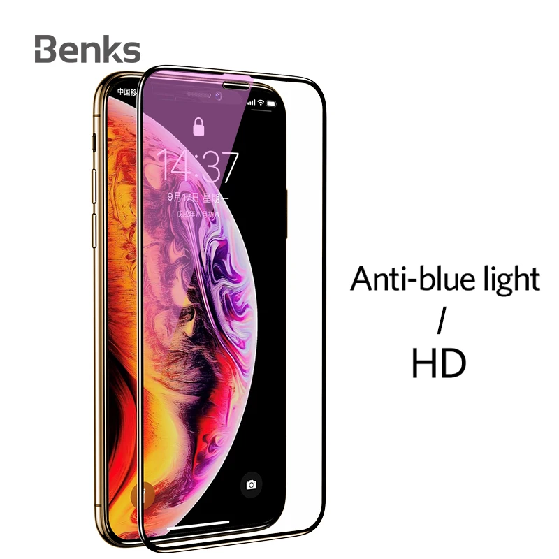 Benks изогнутое полное покрытие закаленное стекло для iPhone XS XR Mas HD Защита экрана Xs Antu