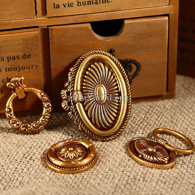 Hot 2PCS  Furniture Handles European Antique Zinc ...