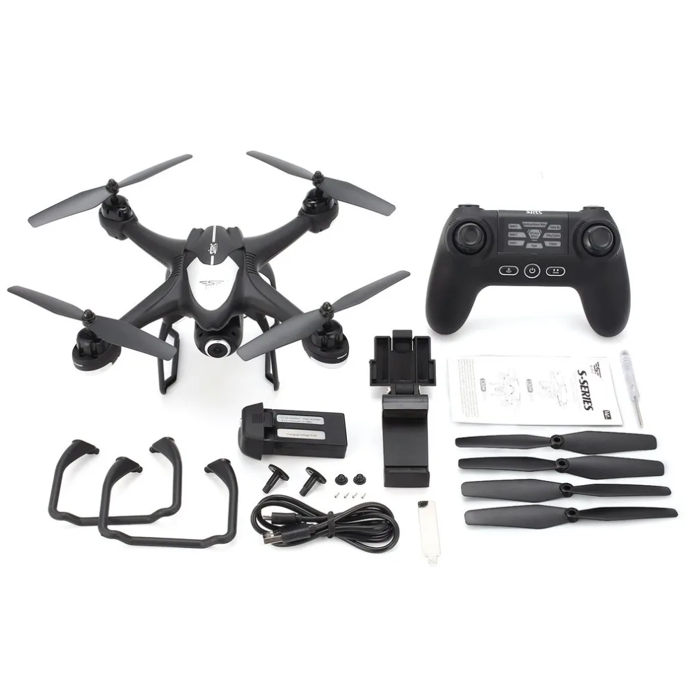 

HOTSJ R/C S30W 2.4G Dual GPS Positioning FPV RC Quadcopter Drone with 1080P Adjustable Wide Angle Wifi Camera Follow Me Hovering