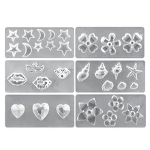 NEW-Silicone Nail Art Molds Set,6Pcs Diy 3D Nail Art Decoration Template Tools