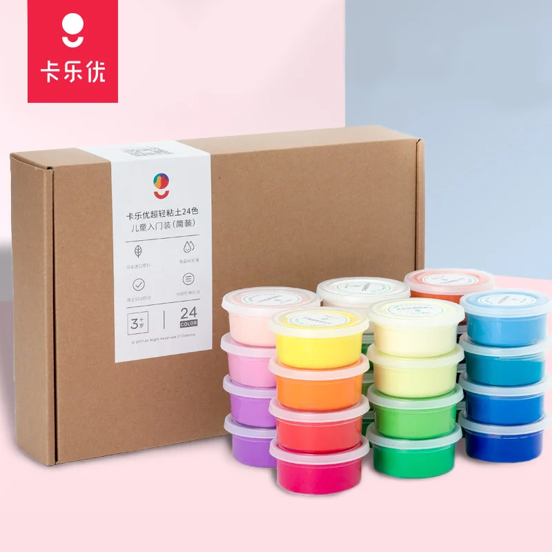

Kids Air Plasticine Toy Super Light Modeling Clay Fluffy Foam Slime DIY Kit 24 color Set Learning Educational Toys for Children