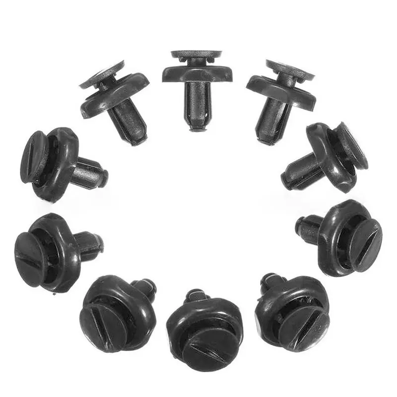 

For Toyota-Avensis Corolla 2001-2016 10Pcs 7mm Black Radiator Engine Trim Cover Clips #5325920030