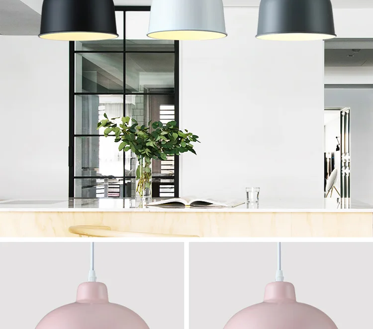 Скандинавские ресторанные лампы, современные минималистичные офисные люстры, алюминиевые одноголовые подвесные лампы, абажур, люстры для столовой