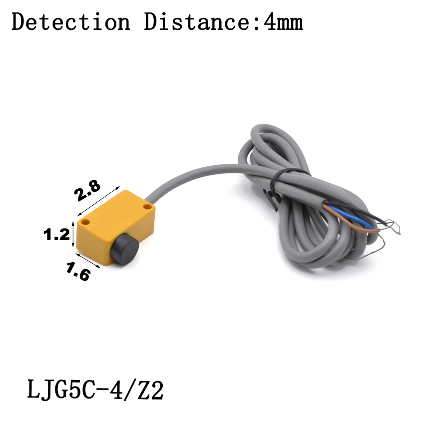 Мини близость расстояние обнаружения 2 мм и 4 мм DC переключатель промышленные электрические Индуктивный металлический Железный датчик NPN PNP NO NC LJG5C - Цвет: LJG5C4