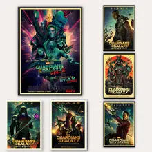 Vintage película Marvel guardianes del afiche de los Guardianes de la galaxia pegatinas de pared Poster imprime alta calidad para la decoración del Bar y el hogar