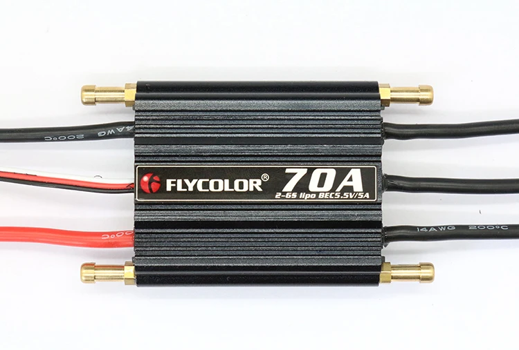 Flycolor 50A 70A 90A 120A 150A бесщеточный ESC контроль скорости Поддержка 2-6S Lipo BEC 5,5 V/5A для RC лодки F21267/71