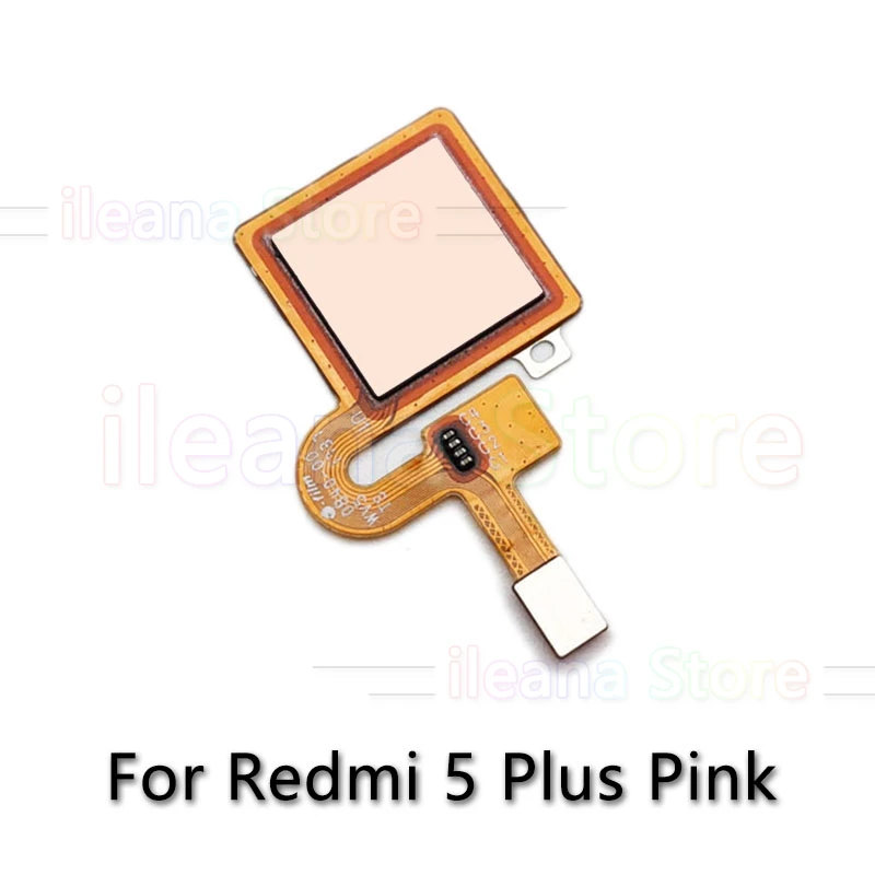 Оригинальная Кнопка возврата домой датчик отпечатков пальцев гибкий кабель для Xiaomi Redmi Note 5 Plus Pro Телефон Запчасти - Цвет: 5 Plus Pink