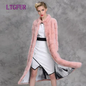 

2017 new mink fur coat the sable and long mink coat collar woman want a mink coat