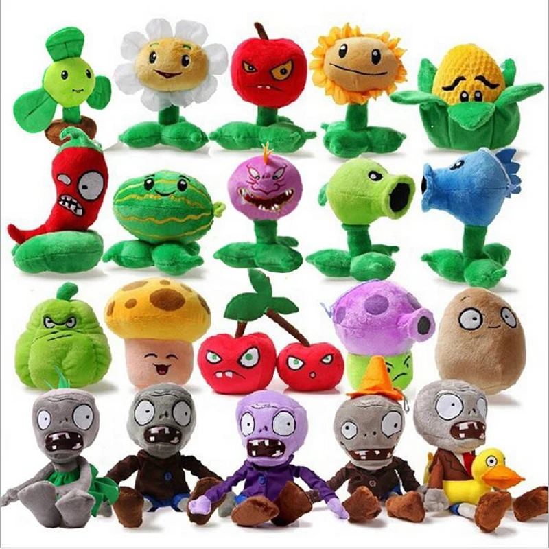 20 шт./лот Растения против Зомби мягкие плюшевые игрушки игра PVZ Plants & Zombies мягкая