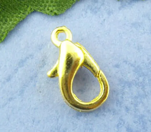 

DoreenBeads 15PCs Gold color lobster Parrot Clasps 12*6mm 2015 new