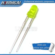100 шт. желтые светоизлучающие диоды желтый 3 мм Светодиодные новые и оригинальные hjxrhgal