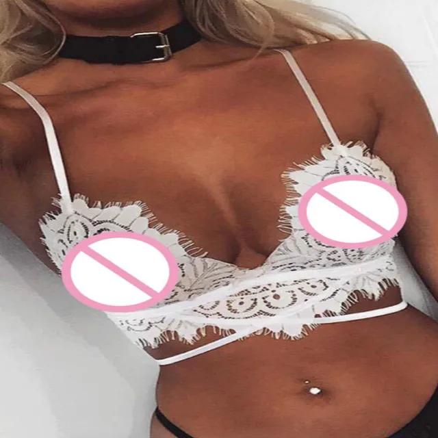 Disc Hot Selling Eyelash Lace Hollow Out Tempura Bra Lace Thin Sexy Bra Band 2018 New Fashion Style M-XL