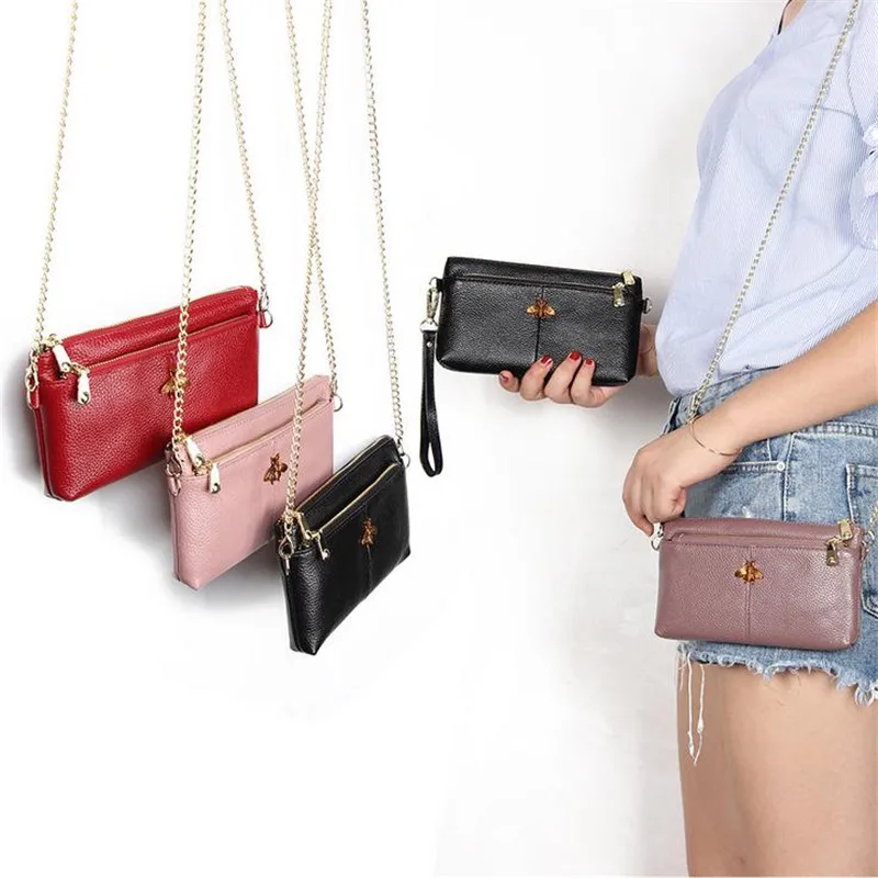 

YaHe Women Handbags Female Vintage Genuine Leather Shoulder Bags Brand Fashion Clutch Wallets Ladies Phone Pocket Card Holder