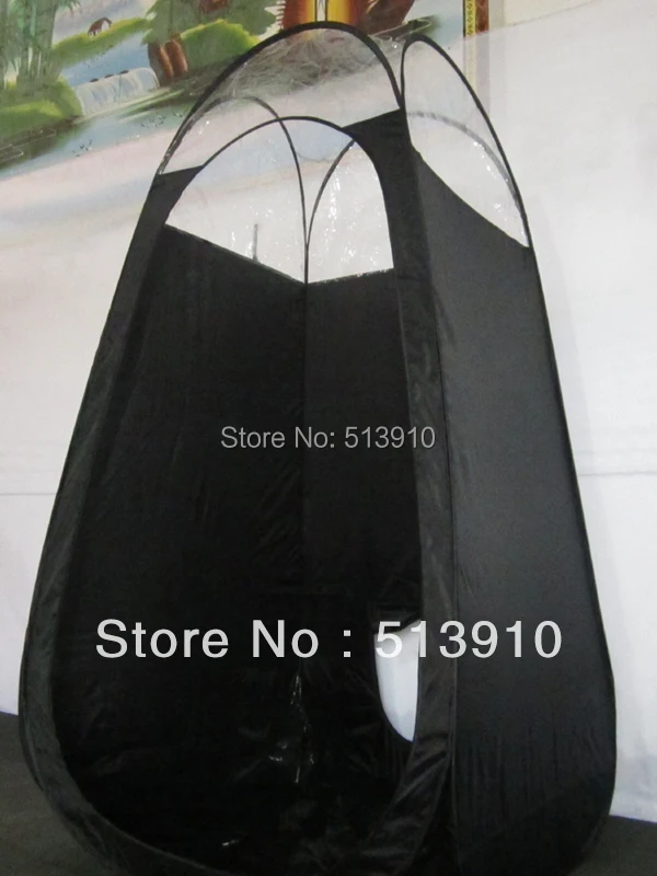 Черный цвет Спрей для загара палатка с пластиковым окном и Топ высшего ...