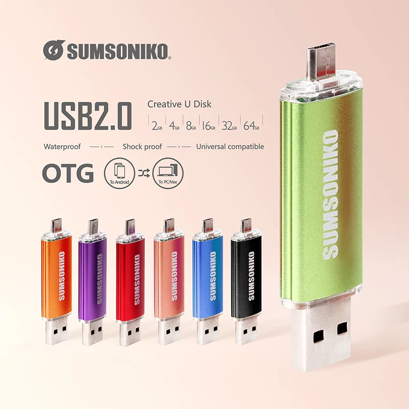 SUMSONIKO External Storage Phone USB Flash Drive OTG Pen