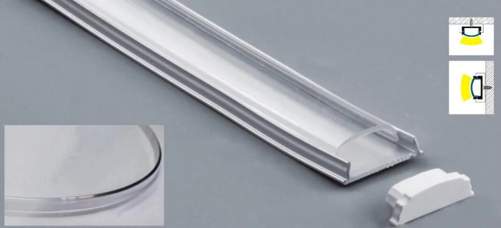 Мягкий светодиодный профиль гнущийся светодиодный алюминиевый профиль для гибкой светодиодной ленты 2 м/шт. 150 м/лот